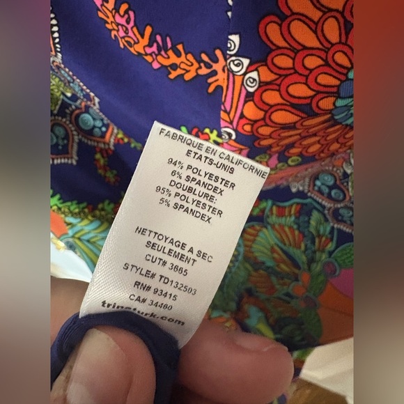 Trina Turk Felena Dress | Bright Floral Jersey Shift | Size 4 - Picture 10 of 10